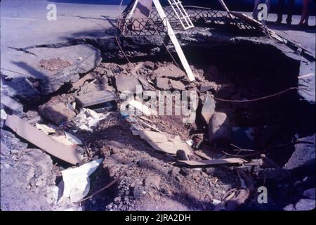 Destruction due à l'explosion d'une bombe à Worli, Mumbai, Maharashtr, Inde Banque D'Images