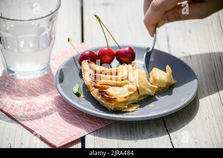 Tarte aux pommes faite maison Banque D'Images