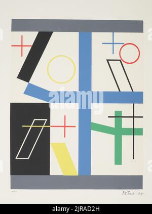 Quatre espaces à croix bracée., 1932, France, par Sophie Taeuber-ARP, atelier Arcay. Legs du juge Julius Isaacs, New York, 1983. Banque D'Images