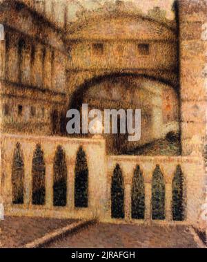 Le pont des Soupirs, (le Pont des Soupirs, Venise), peinture à l'huile sur toile par Henri le Sidant, 1906 Banque D'Images