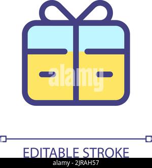 Carte cadeau gratuite pixel Perfect RGB couleur icône de l'interface utilisateur Illustration de Vecteur
