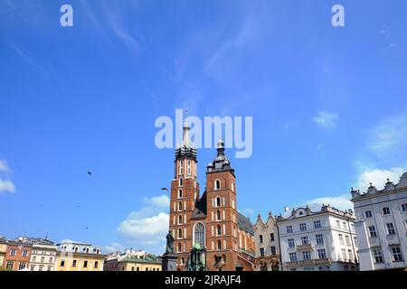 La basilique Sainte-Marie de Cracovie Banque D'Images