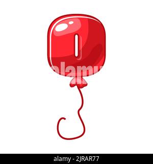 Numéro de bulle de dessin animé 0 police enfants numéros. Figure zéro Illustration de Vecteur