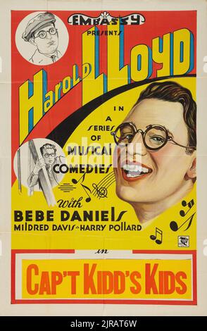 Harold Lloyd stock affiche (ambassade, R-début 1930s). « Captain Kidd's Kids. » - affiche de film classique Banque D'Images