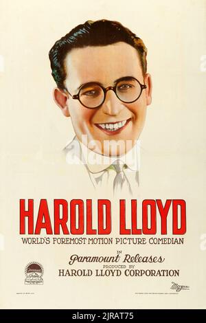 Affiche du vieux film - Harold Lloyd (Paramount, 1920s) Banque D'Images