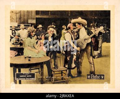 An Eastern Westerner est un court métrage de comédie de 1920 avec Harold Lloyd. Carte du hall. Banque D'Images