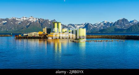 Norvège, Nordland, Melbu, village éloigné sur l'île de Langoya Banque D'Images