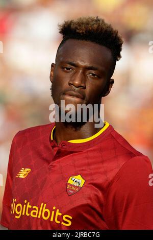 Tammy Abraham, l'avant-propos anglais de Roma, regarde pendant la série Un match de football entre ROMA et Cremonese. Comme Roma a gagné 1-0 Banque D'Images