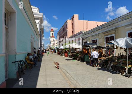 Marché de rue à Cienfuegos, Cuba Banque D'Images