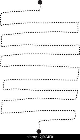 Préécriture de lignes de tracé et de formes de courbes pour les enfants d'âge préscolaire, de maternelle et de Montessori activités en illustration vectorielle Illustration de Vecteur