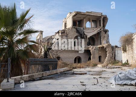 Ruines autour de la Citadelle d'Alep, Syrie Banque D'Images