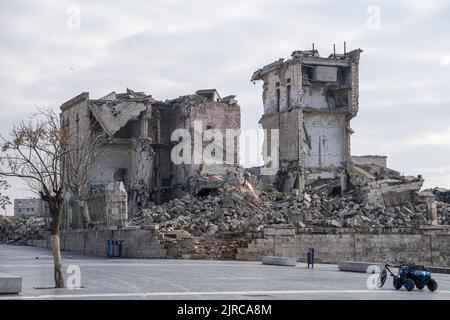 Ruines autour de la Citadelle d'Alep, Syrie Banque D'Images