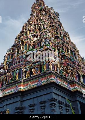 Temple Sri Mariamman à Singapour. Banque D'Images