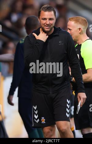 Abbey Stadium, Cambridge, Royaume-Uni. 23rd août 2022. EFL Carabao Cup football Cambridge contre Southampton: Cambridge Utd Manager Mark Bonner crédit: Action plus Sports/Alay Live News Banque D'Images