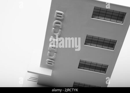 Modèle en plâtre de l'école d'art allemande Staatliches Bauhaus Banque D'Images