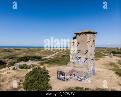 Vestiges du mur Atlantique de Bego, Quiberon, france Banque D'Images