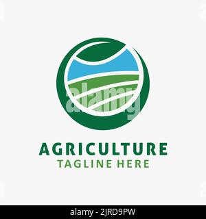 Logo Agriculture et ferme Illustration de Vecteur
