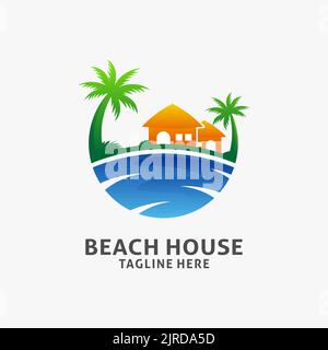 Logo Beach House Illustration de Vecteur