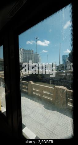 Le système de transport rapide par bus BRT de Bangkok à Bangkok, en Thaïlande Banque D'Images