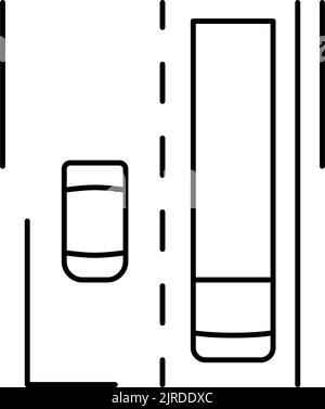 illustration vectorielle de l'icône de la route bitumineuse Illustration de Vecteur