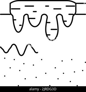 hyperpigmentation acné ligne cicatrice icône illustration du vecteur Illustration de Vecteur