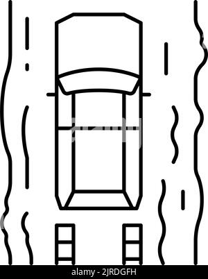 illustration vectorielle de l'icône de la route murram Illustration de Vecteur