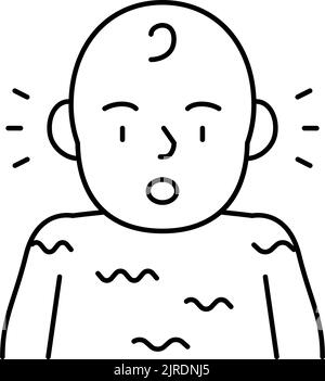 illustration du vecteur de l'icône de ligne de réflexe de l'étoile Illustration de Vecteur