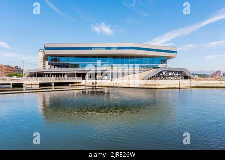 Dokk1 Bâtiment à Aarhus, Danemark. Il s'agit d'une bibliothèque publique et d'un centre culturel près du port et a été achevé en 2015. Banque D'Images