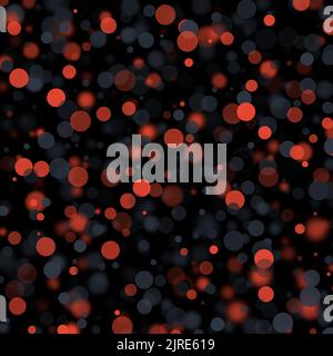 Illustration d'un motif abstrait de points lumineux et de cercles flous fond multicolore tel que bokeh spot bulles particules effet motif sur un fond noir Banque D'Images