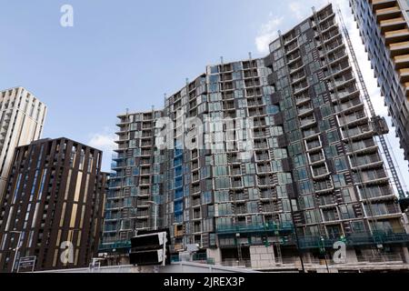 La phase II du projet de la porte de Lewisham étant construite sur ce qui était autrefois le rond-point de Lewisham et son espace vert public environnant, maintenant détruit. Banque D'Images