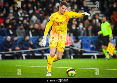 Alexander NUBEL de Monaco lors du championnat français Ligue 1 de football entre Paris Saint-Germain et AS Monaco le 12 décembre 2021 au stade du Parc des Princes à Paris, France - photo Matthieu Mirville / DPPI Banque D'Images