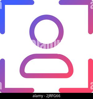 Image de profil pixel Perfect gradient linéaire icône de l'interface utilisateur Illustration de Vecteur