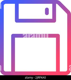 Icône de l'interface utilisateur linéaire de l'option Save pixel Perfect gradient Illustration de Vecteur