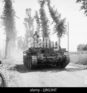 Un réservoir Centaur Mk IV de la Royal Marines Groupe de soutien blindé près de Tilly-sur-Seulles, Normandie, 13 juin 1944. Réservoir Centaur IV des Royal Marines Groupe de soutien blindé près de Tilly-sur-Seulles, 13 juin 1944. Banque D'Images