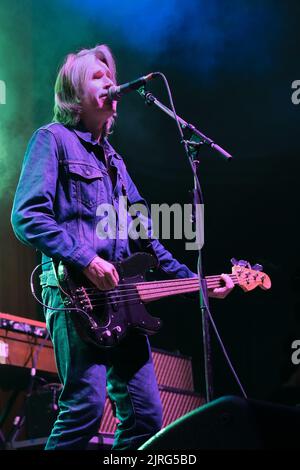 Justin Currie, de Del Amitri, fait la une des journaux du Weyfest Festival, Tilford, Angleterre, Royaume-Uni. 19 août 2022 Banque D'Images