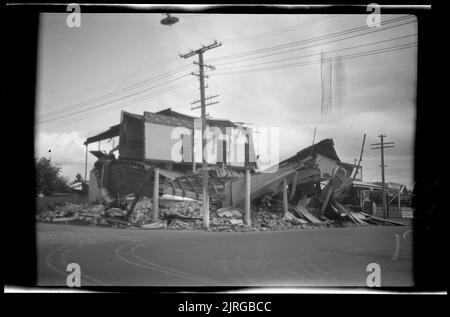 Napier in Ruins, 1931, Hawke's Bay, par Fred Brockett. Banque D'Images
