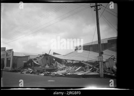 Napier in Ruins, 1931, Hawke's Bay, par Fred Brockett. Banque D'Images