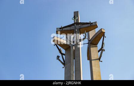 Une photo du sommet du Monument aux travailleurs de chantier naval déchus de 1970. Banque D'Images