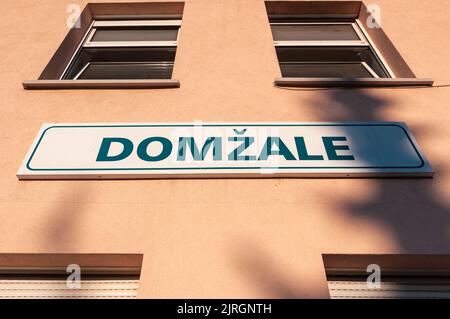 Domzale est une ville et une municipalité de Slovénie, près de Ljubljana Banque D'Images