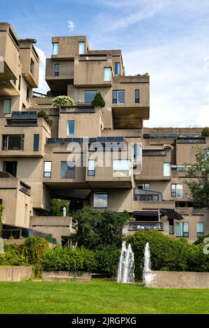 Habitat 67, architecture moderne à Montréal, Canada. Banque D'Images