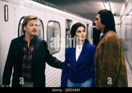 KIEFER SUTHERLAND, JAMI GERTZ, LOU DIAMOND PHILLIPS, renégats, 1989 Banque D'Images