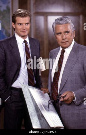 JACK COLEMAN, John Forsythe, Dynastie, 1981 Banque D'Images