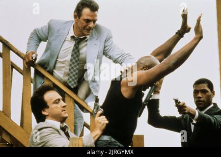 Scène avec James Belushi, Laurence Fishburne, rouge feu, 1988 Banque D'Images