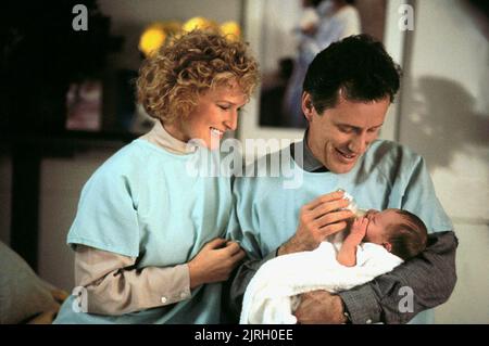 GLENN CLOSE, JAMES WOODS, bébé, famille immédiate, 1989 Banque D'Images