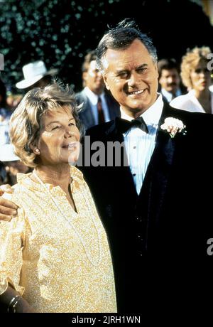 BARBARA BEL GEDDES, LARRY HAGMAN, Dallas, 1983 Banque D'Images