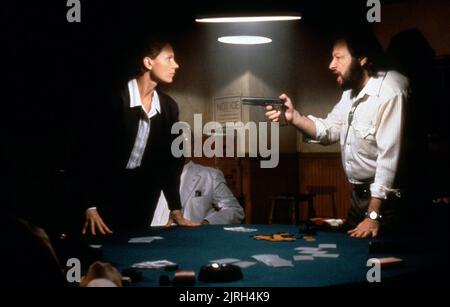 LINDSAY CROUSE, Ricky Jay, HOUSE OF GAMES, 1987 Banque D'Images
