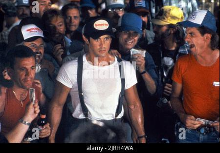 SYLVESTER STALLONE, AU SOMMET, 1987 Banque D'Images