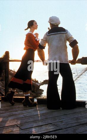 SHELLEY DUVALL, ROBIN WILLIAMS, Popeye, 1980 Banque D'Images