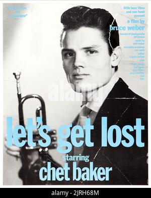 AFFICHE CHET BAKER, ALLONS NOUS PERDRE, 1988 Banque D'Images