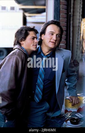 ROB LOWE, James Belushi, À propos de la nuit dernière..., 1986 Banque D'Images